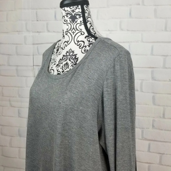 Long Sleeve Stretch Top with Knit Lace Back - Picture 8 of 16
